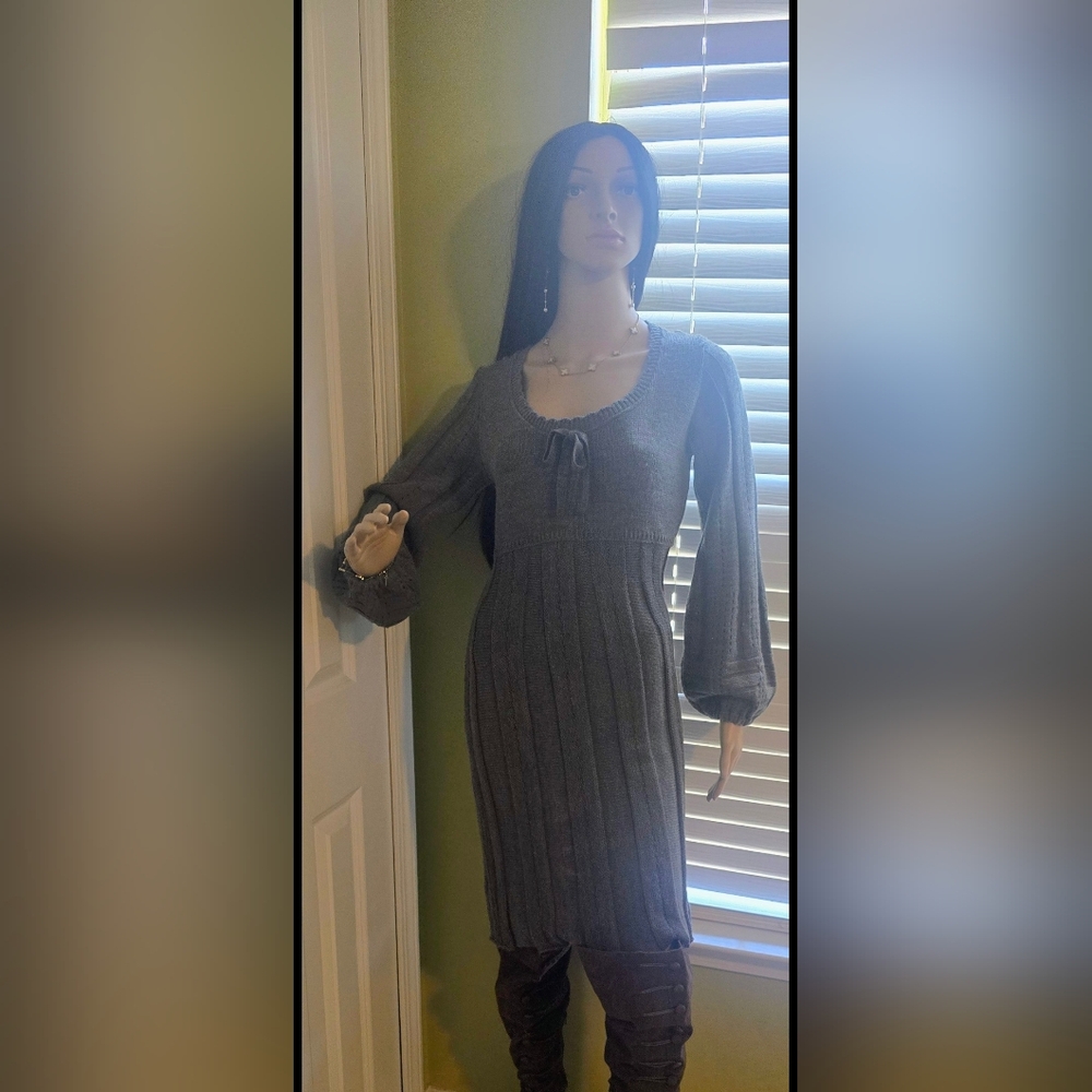 VENUS Charcoal Long Sleeve Dress
